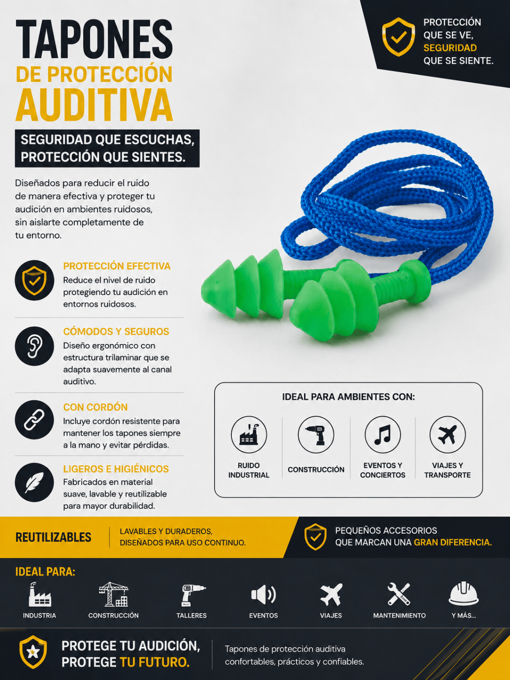 Quantum Libus tapón auditivo reusable